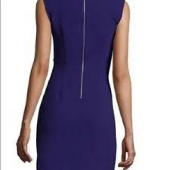 Diane Von Furstenberg Halle Deep Purple Sleeveless A-Line Sheath Dress Size 2 - Picture 2 of 11